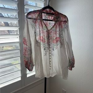 Zimmermann Ivory Ramie Blouse